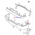 Suzuki Swift Lökhárító csúszka Bal hátsó 3-5 ajtós modellekhez Gyári új alkatrész