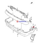 Suzuki Swift Lökhárító csúszka Bal hátsó Sedan modellekhez Új utángyártott termék