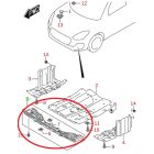 Suzuki Swift 2013-tól Első lökhárító alsó energiaelnyelő Gyári új termék